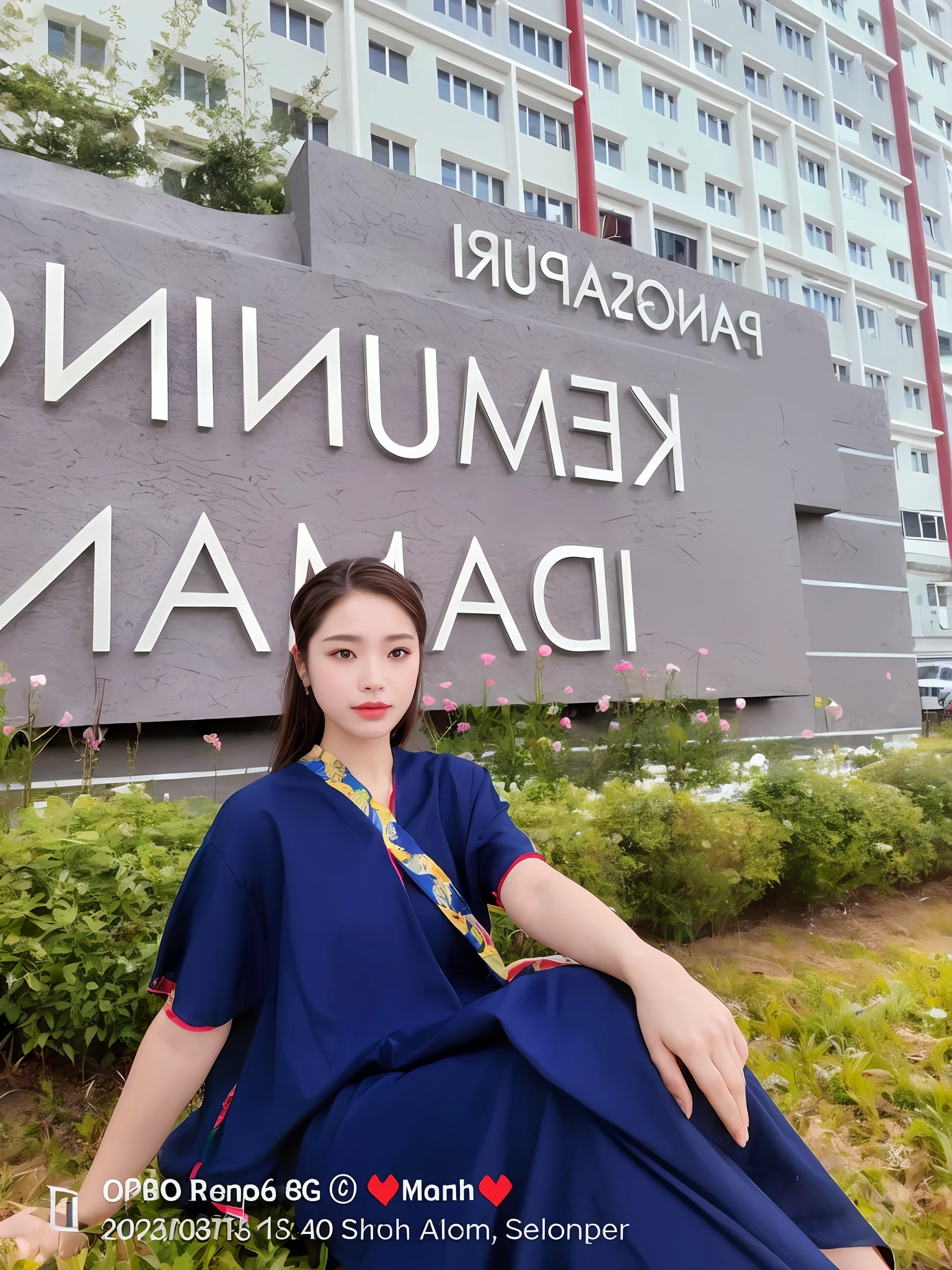 ((best quality, 8k, masterpiece: 1.3)), sharp: 1.2, perfect body beauty: 1.4, slender abs: 1.2, ((layered hairstyle, big breasts: 1.2)), (bandeau dress white: 1.1 ), city streets: 1.2, highly detailed facial and skin textures, detailed eyes, double eyelids, long brown hair, small perspective,
