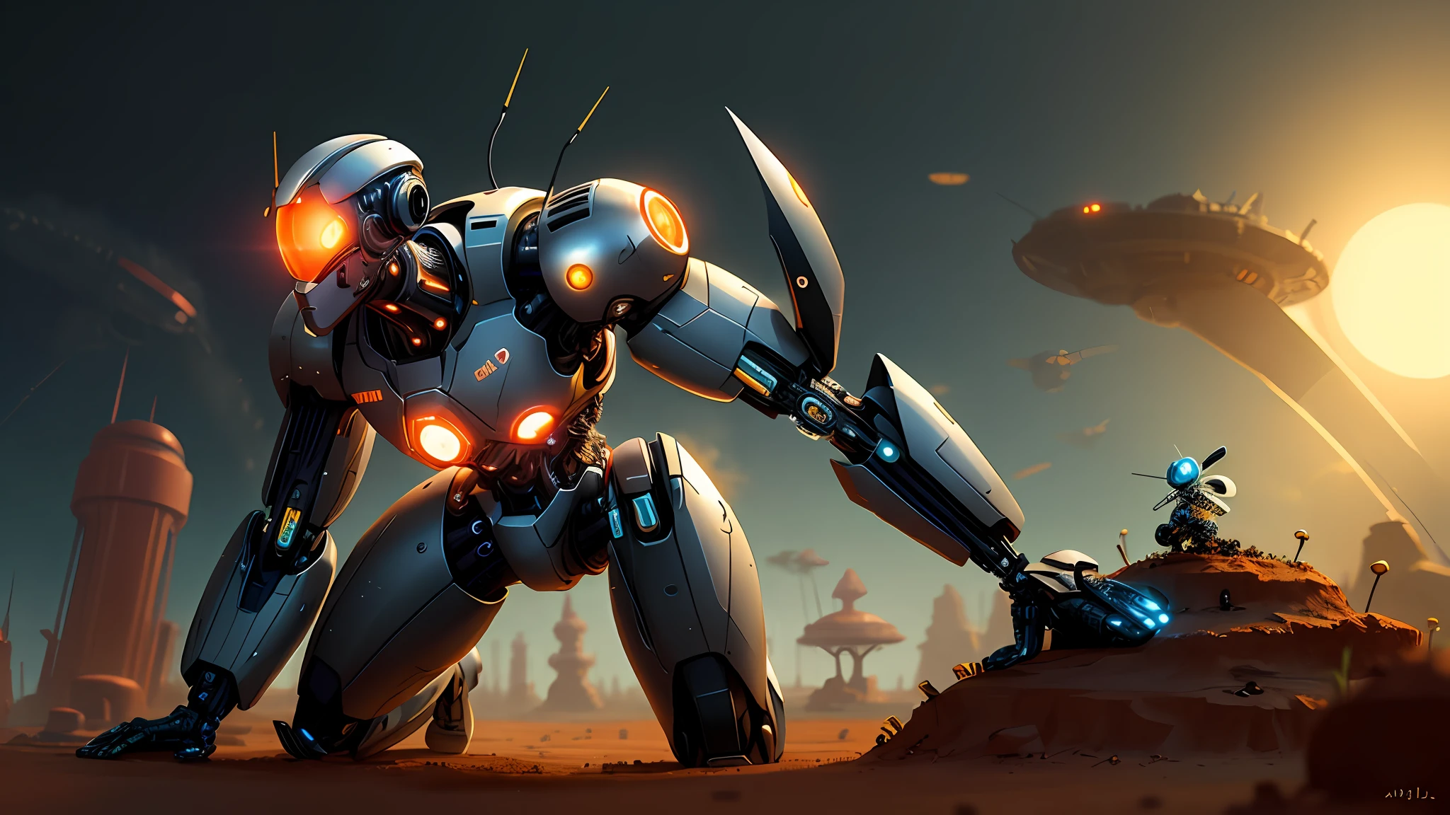 a cyborg themed anthill