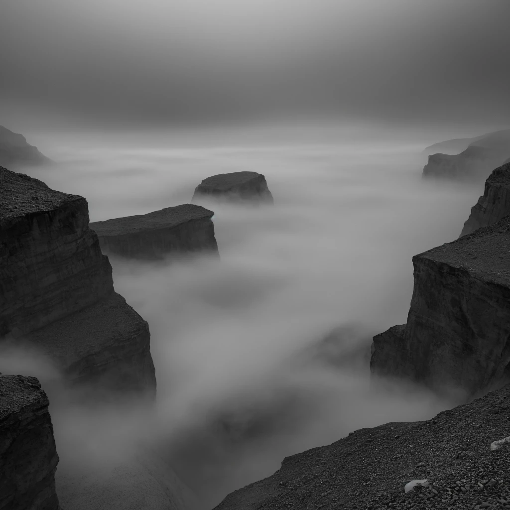 valley of the shadow of death, dark, cold, dead, fog, gray, fear, open, chill, death, purgatory, mau, pedras, desfiladeiro 8k, super detail, ccurate, best quality, masterpiece, highres, award winning, high quality, high details, retina, 16