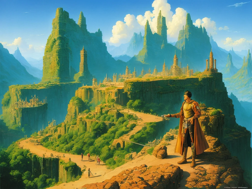 ciudad encantada style of Michael Whelan