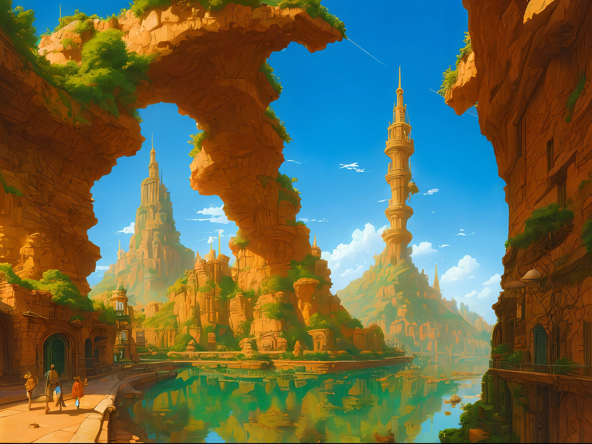 ciudad encantada style of Michael Whelan