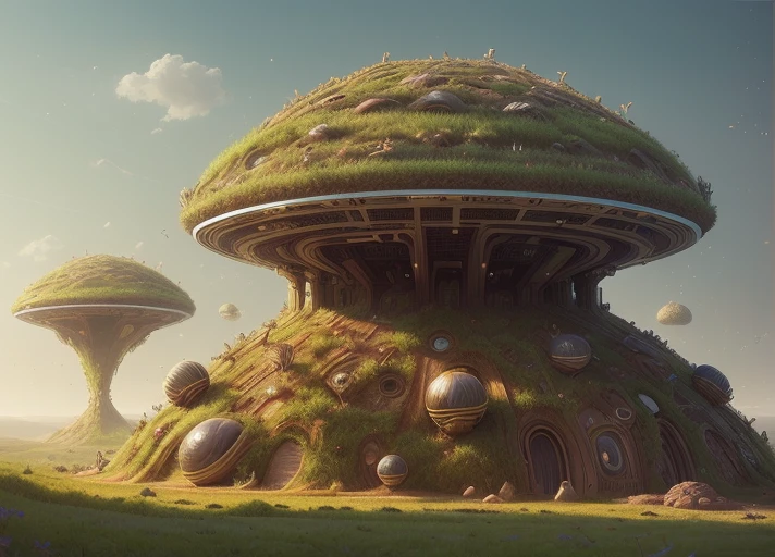 high tech anthill, artistic, aesthetic, fantasy