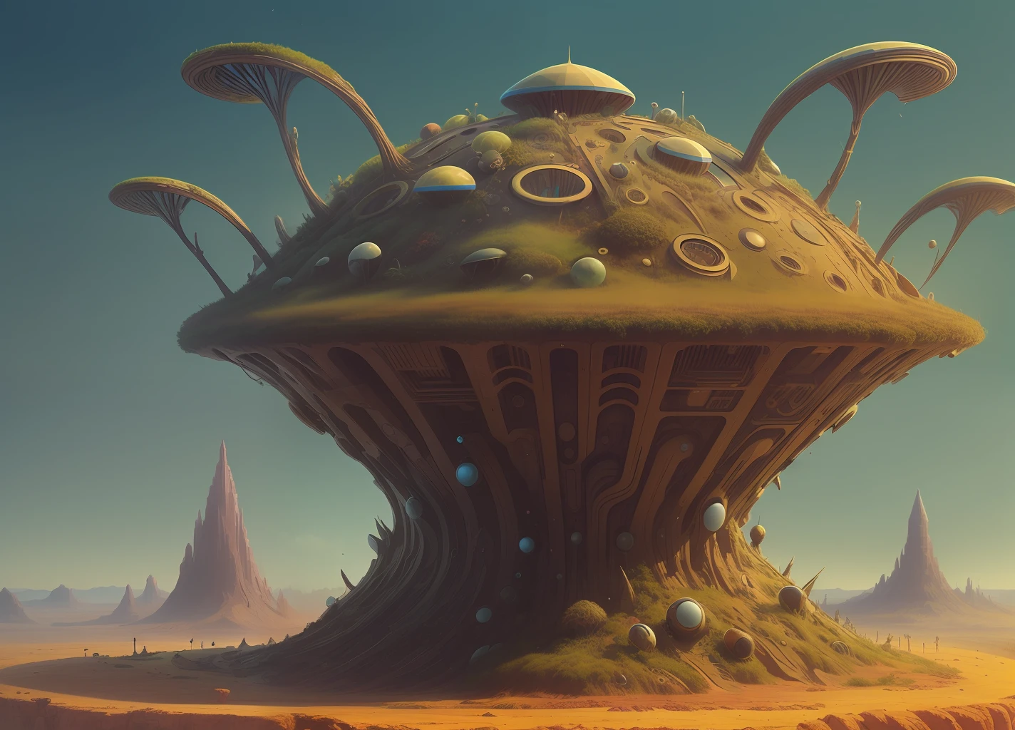 high tech anthill, artistic, aesthetic, fantasy