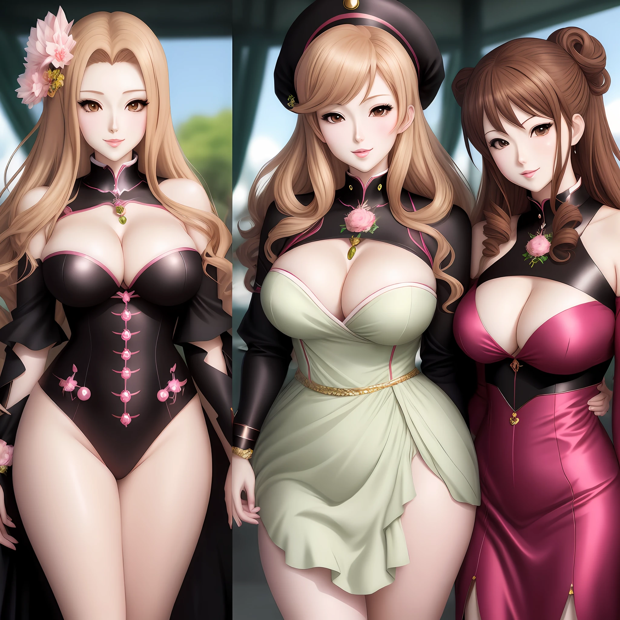 Milf type anime style women digital photo style