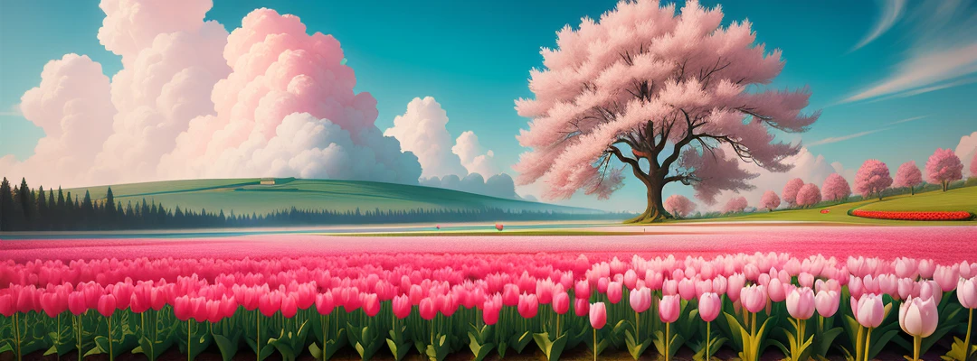 Tulip flower stone.  fantasy, artistic
