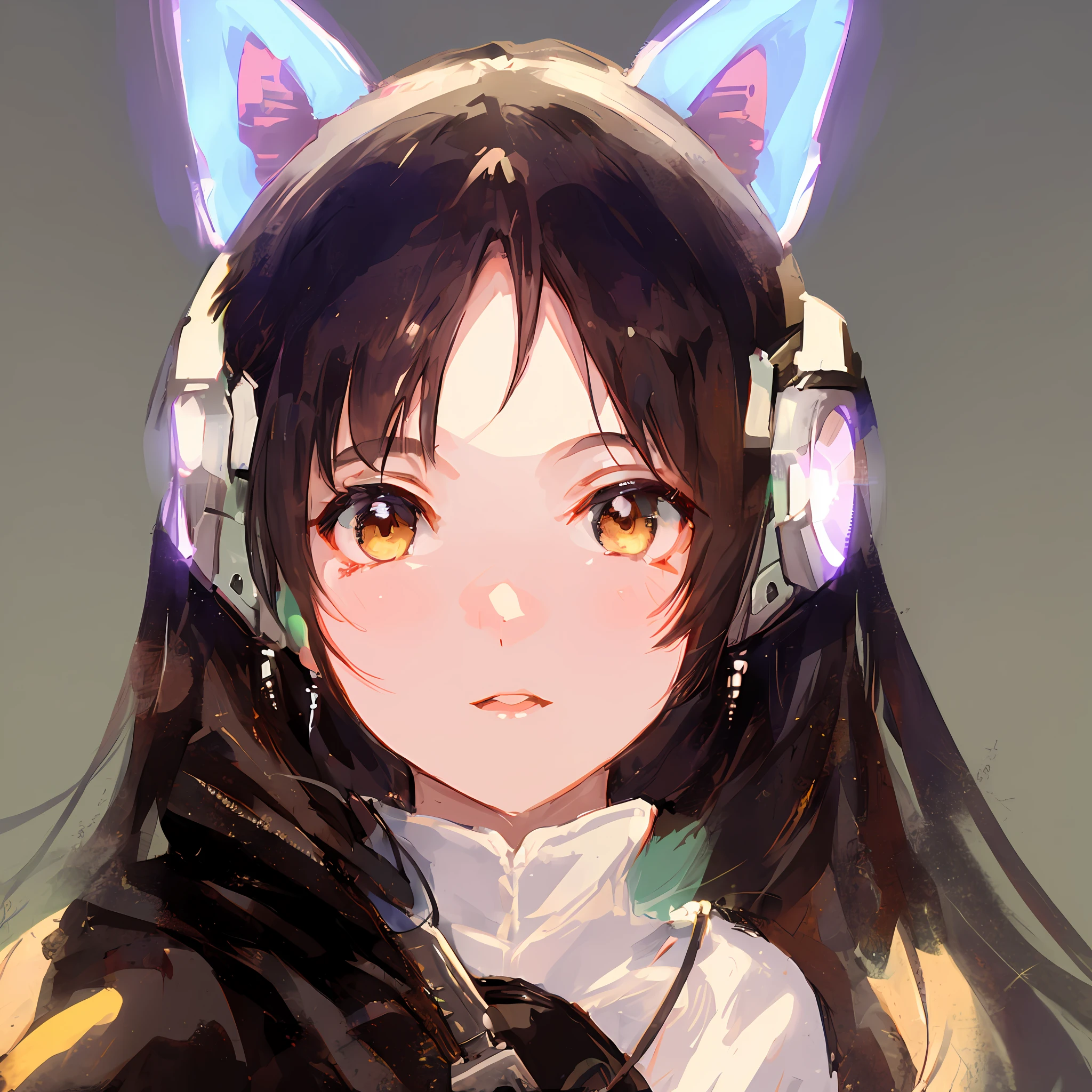 A girl with mechanical ears,