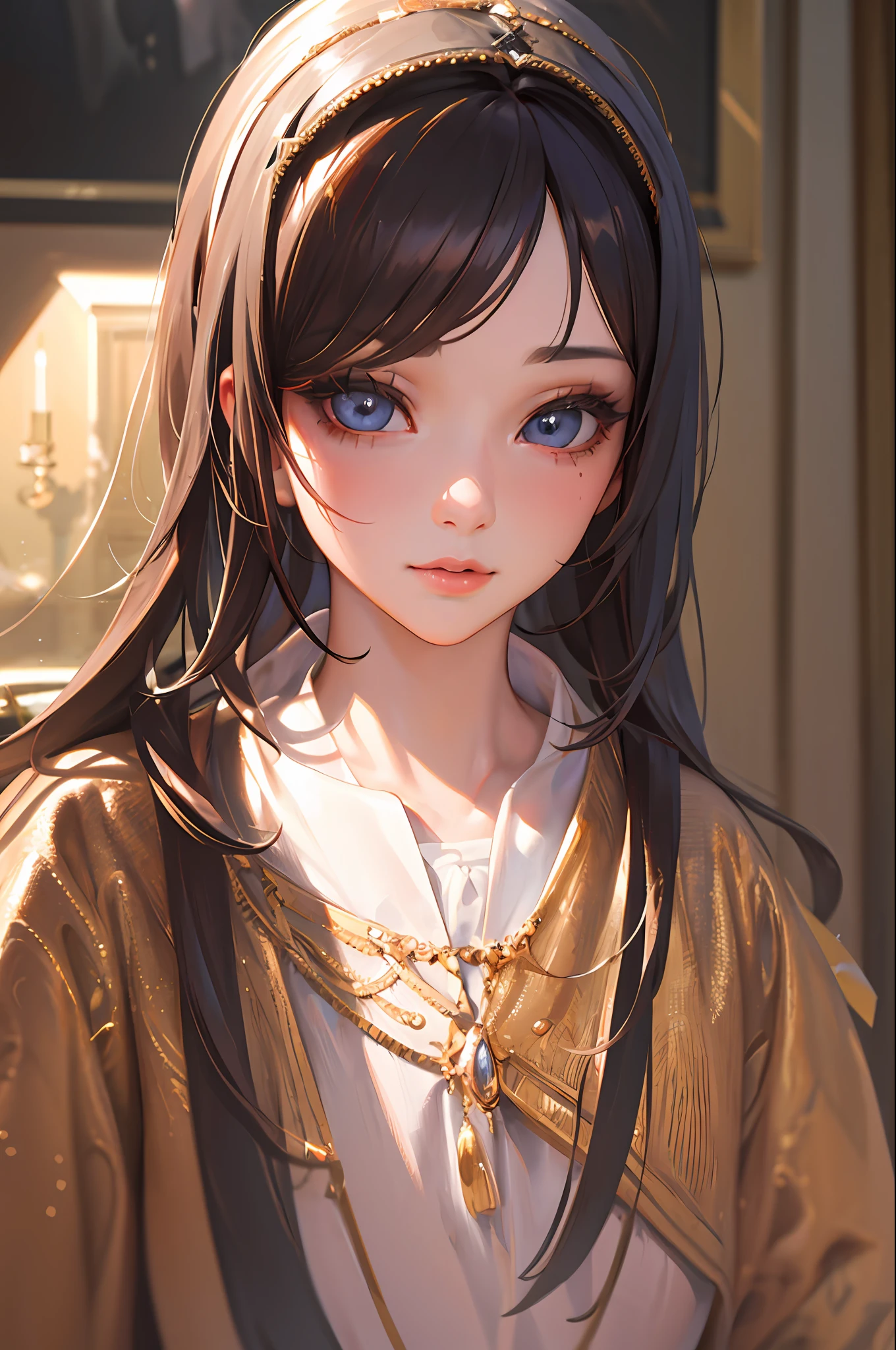 （masterpiece, sidelighting, finely detailed beautiful eyes: 1.2), masterpiece*portrait, realistic, 3d face, lusious skin,1:1