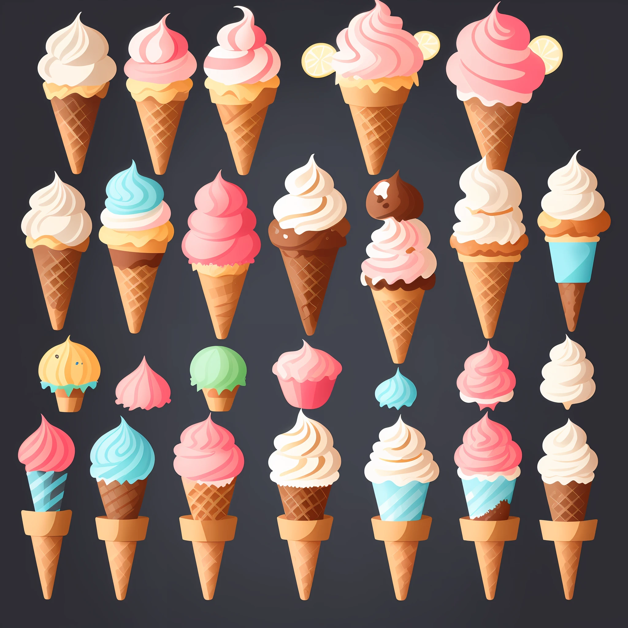 ice cream, clipart, clip art, vector
