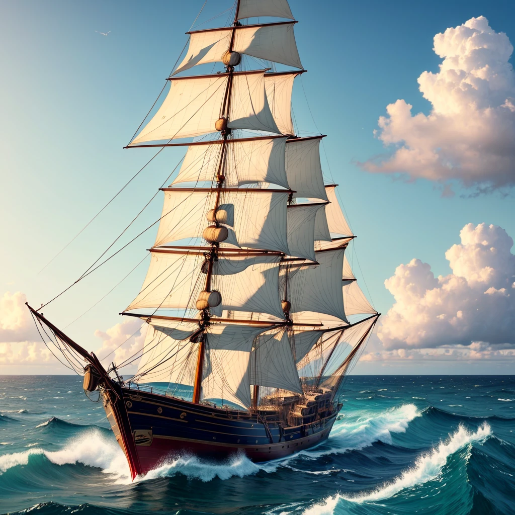age of sail, boat, ocean