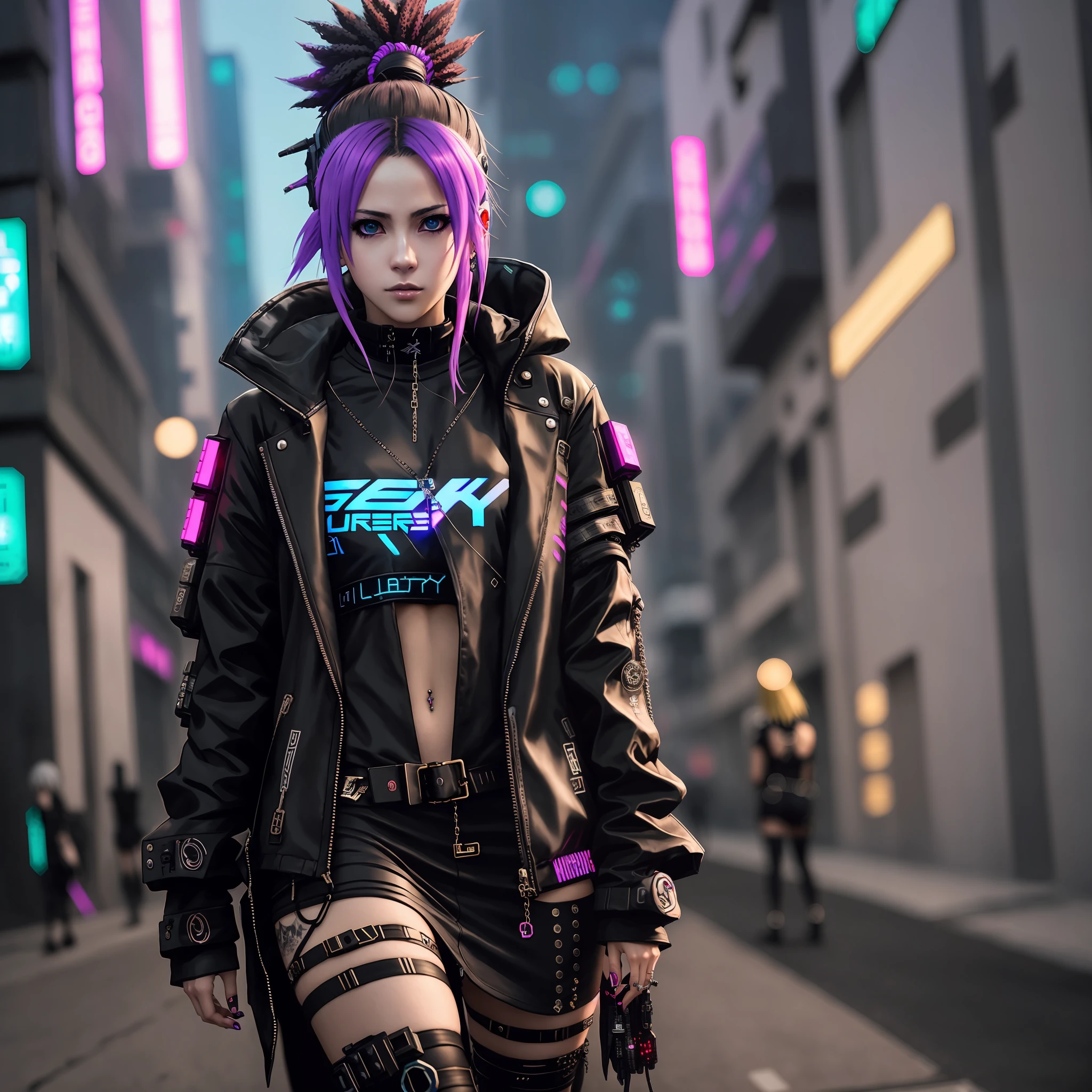 cyber girl in a black outfit walking down a street, female cyberpunk anime girl, in cyberpunk city, digital cyberpunk anime art, cyberpunk anime girl, cyberpunk 2 0 y. o model girl, hyper-realistic cyberpunk style, cyberpunk themed art, cyberpunk art style, cyberpunk vibe, in cyberpunk style, dreamy cyberpunk girl, cyberpunk character, cyberpunk artstyle