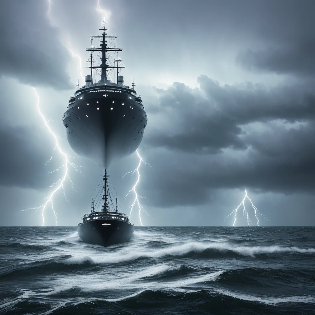 (highly detailed:1.2),(best quality:1.2),(8k:1.0),(emb-rrf-low:1.0),sharp focus,(award-winning photograph:1.2), (subsurface scattering:1.1), an image of a ship in the middle of a storm, movie lightning, hyperrealistic movie filmstill, jason engle, by Jacob Savery, the world between death and life, inspired by Lise Deharme, illuminated features, davy jones