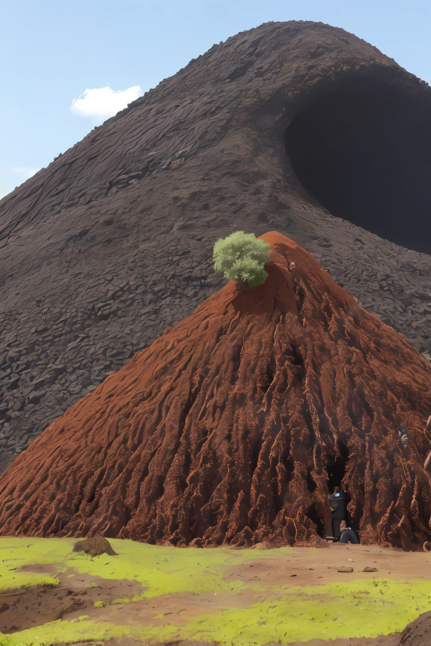 grut anthill with lava