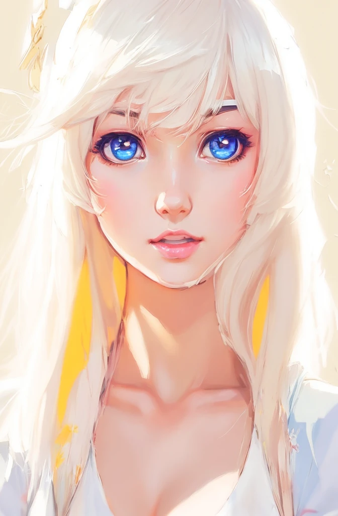 a painting of a girl with a headband and a white top, ilya kuvshinov face, digital art ilya kuvshinov, portrait anime girl, detailed portrait of anime girl, made with anime painter studio, ilya kuvshinov style, ilya kuvshinov landscape, breathtaking ilya kuvshinov, stunning anime face portrait, beautiful anime portrait