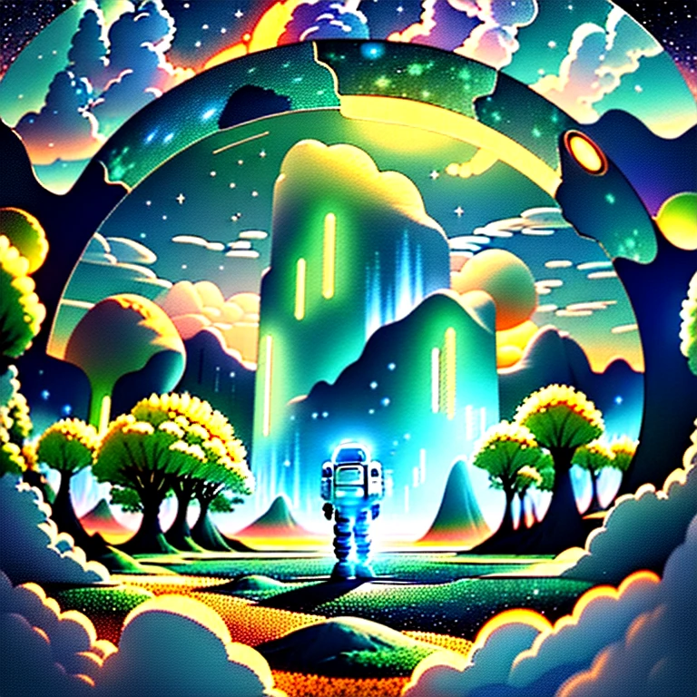 An illustration showcasing an astronaut's exploration of an imagined extraterrestrial world. The astronaut stands on a foreign planet, surrounded by surreal landscapes and alien flora. The scene is bathed in a Lightcore aesthetic, with vibrant and luminescent colors that add a sense of wonder and mystique. The style is a digital illustration, combining hand-drawn elements and digital painting techniques to create a visually captivating and immersive environment. --ar 9:16