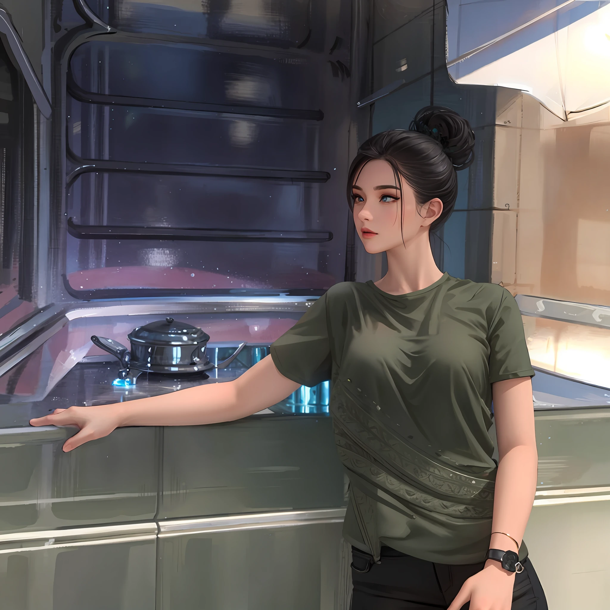 nsfw:1.5,masterpiece, best quality, high quality, high definition, high quality texture, high quality shadow, high detail, beautiful detailed, fine detailed, extremely detailed cg, detailed texture, a realistic representation of the face, realistic, colorful , delicate, cinematic light, side light, Lens Flare, Ray Tracing, (intricate detail, makeup, PureErosFace_V1:0.5), (detailed beautiful delicate face, detailed beautiful delicate eyes, a face with perfect proportion, high detailed skin, detailed skin, best relationship with four fingers and one thumb, arms under the chest, medium-sized breasts, wide hips, smooth midriff, thin, blue sky, blue-white sea with waves, good condition,
