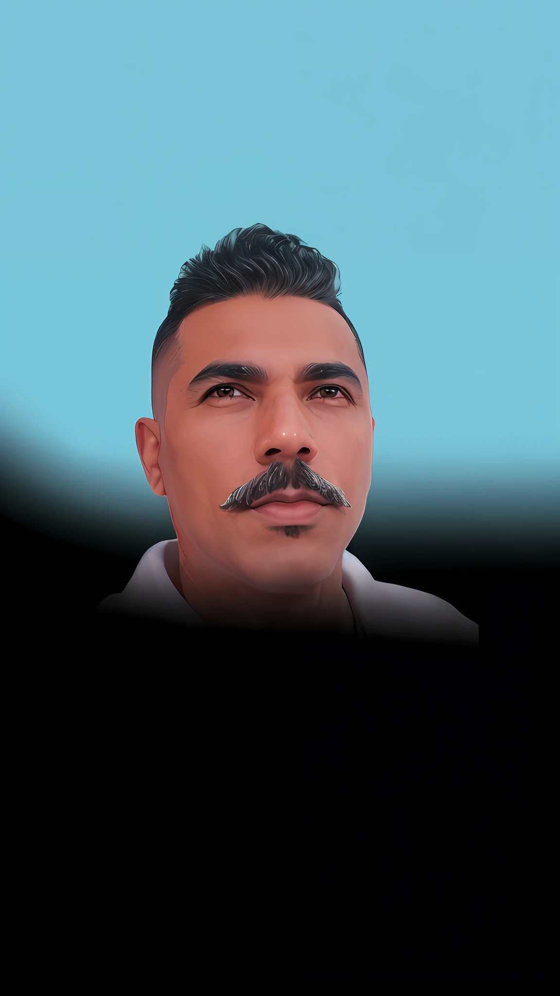 (Realistic) (ultra-realistic) (full body), solo, Intricate, low light, there is a man with mustache and mustache on his face, Heraldo Ortega, Joseph Moncada, Juan Jose Serrano, Pablo Hurtado de Mendoza, Victor Maristane, Ronaldo Luis Nazario de Lima, inspired by Agustín Fernández, unibrow, profile portrait, Pablo Perdomo, Mohamed Chahin, Eloy Morales, against dark background