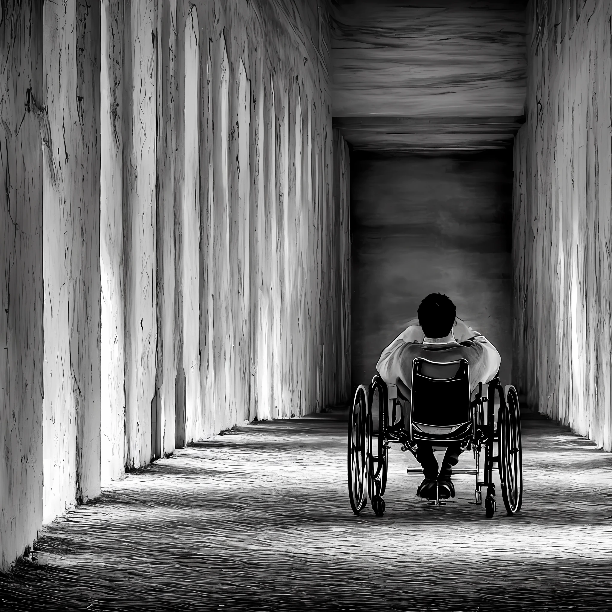 Poem – CAPS
In the psychiatric ward
I'm just another
with inert dreams in straitjackets
and pains hidden in a display of apathy
Suicide bombers hide in black rooms
Screams of despair echo throughout the hallway
The Men in White
want to save my soul
Poisoning my mind
with medicines they would never give their children
Sitting in silence
looking into his eyes
They ask me what I'm feeling
Walking back and forth
I can't express myself
How could I explain my pain?
for a man who never
put a rope around his neck
Another day passed
and I remained silent
The visitors say
that all this is for my good
Words of love stained with pity
There's a chain on my feet
that keeps me from running away
I could remove it and run
towards the sun
But all of this is for my good...
Lying in an empty room
in the midst of vomiting
of a man who killed himself last night
I warm up with a blanket
old man stained with blood
Lonely nights and suicidal desires
a pain I don't know how to explain
The Men in White
They came to visit me once again
filling me with medicine
saying that all this
It was for my good
I'm staring at the walls
I can't feel anything
- Why am I silent!?
while there are voices in my mind
- Why are there no tears in my eyes?
while there is pain in my heart
"What did they do to me?"
maybe this is all for my good...
Sitting in a wheelchair
I don't know how many years have passed
I was left with only the memories
of the loves I lived
of the dreams I dreamed
But here in this wheelchair
in the psychiatric ward
I'm just another
with inert dreams in straitjackets
and pains hidden in a display of apathy