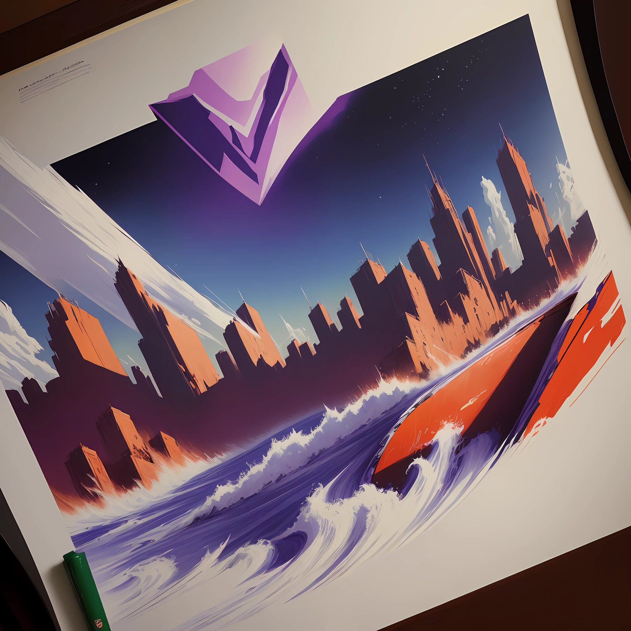 calligraph art poster of evangelion movie