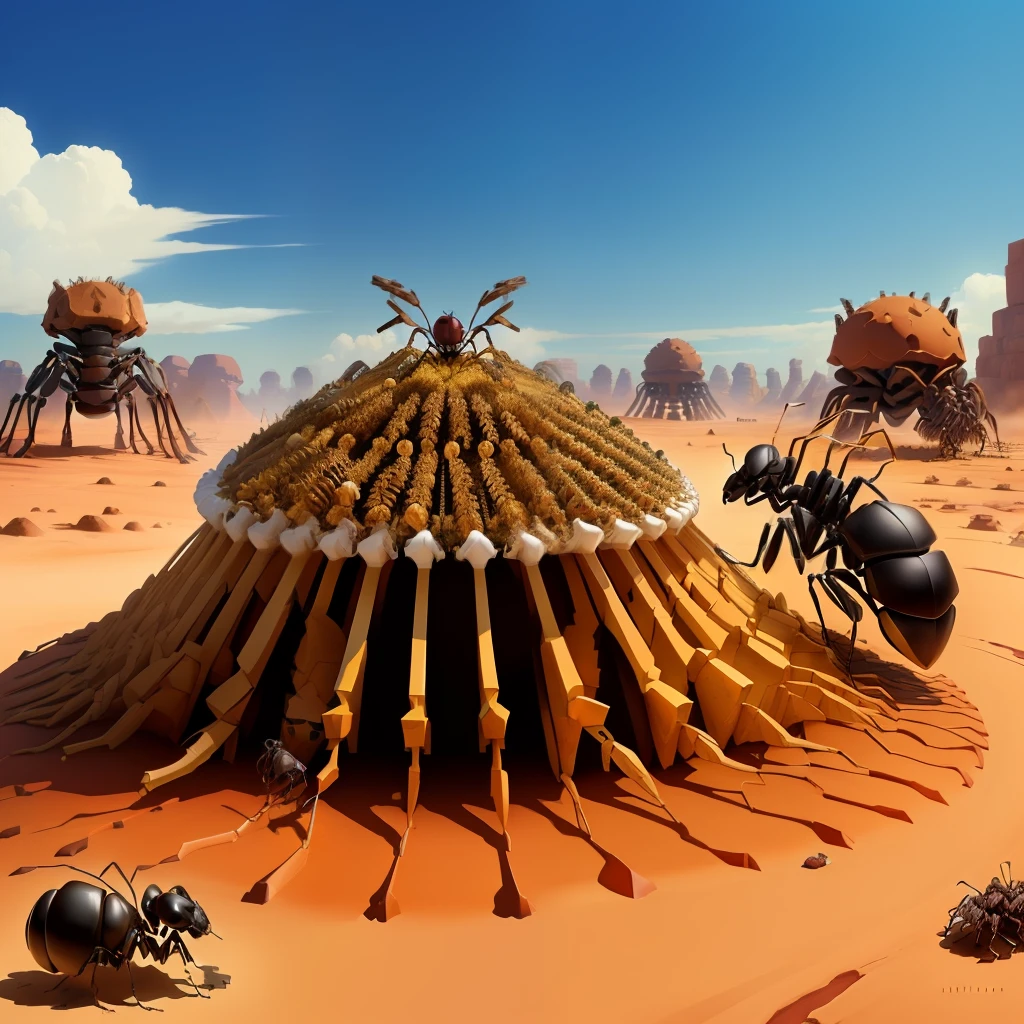 anthill made out of the bones of ant's greatest enemies