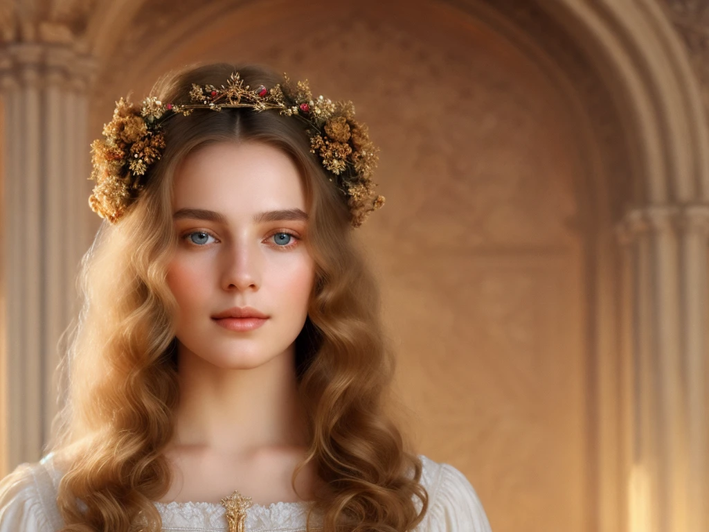 vintage art fantasy, magnificent face of Jesus, glorious, majestic, monarch, pure silk and linen clothing, eyes expressive of kindness, skin like the purest silk, super detailed hair, Adobe Illustration, Trending on Artstation, hd, 8K, por C215, lighting by Rembrandt
