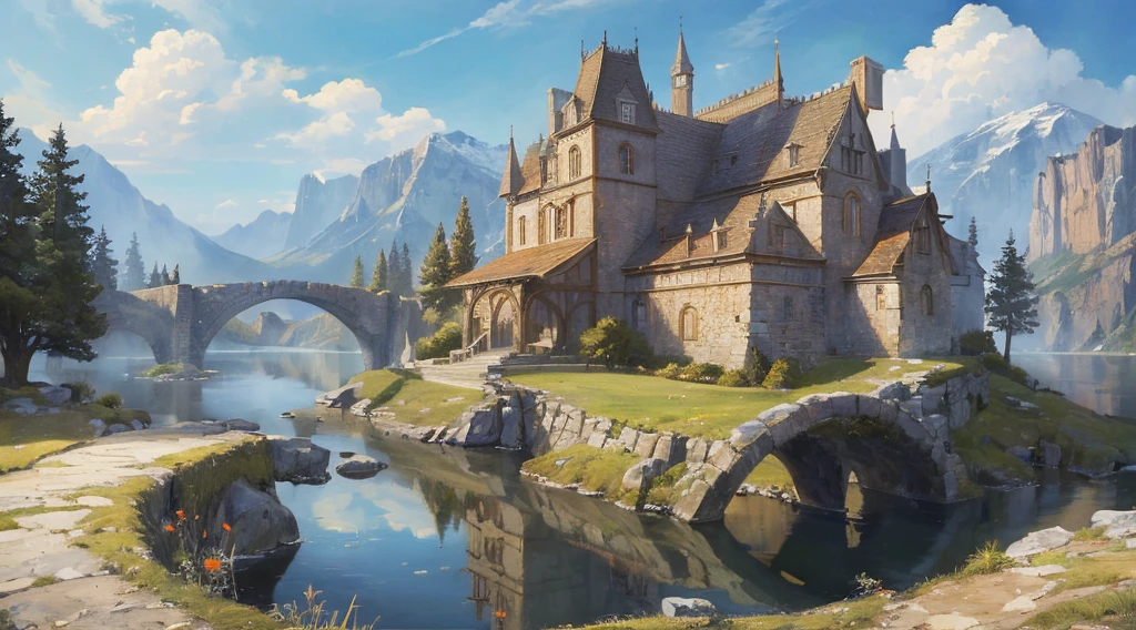 ((masterpiece)),((best quality)),((high detail)),((realistic,)) ((ultra detailed)) fantasy landscape, medieval