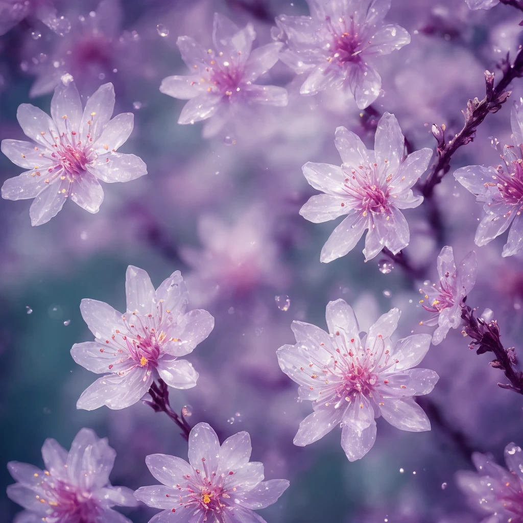 crystal spring blossom,
fantasy, galaxy, transparent,
shimmering, sparkling, splendid, colorful,
magical photography, dramatic lighting, photo realism, ultra-detailed, 4k, Depth of field, High-resolution