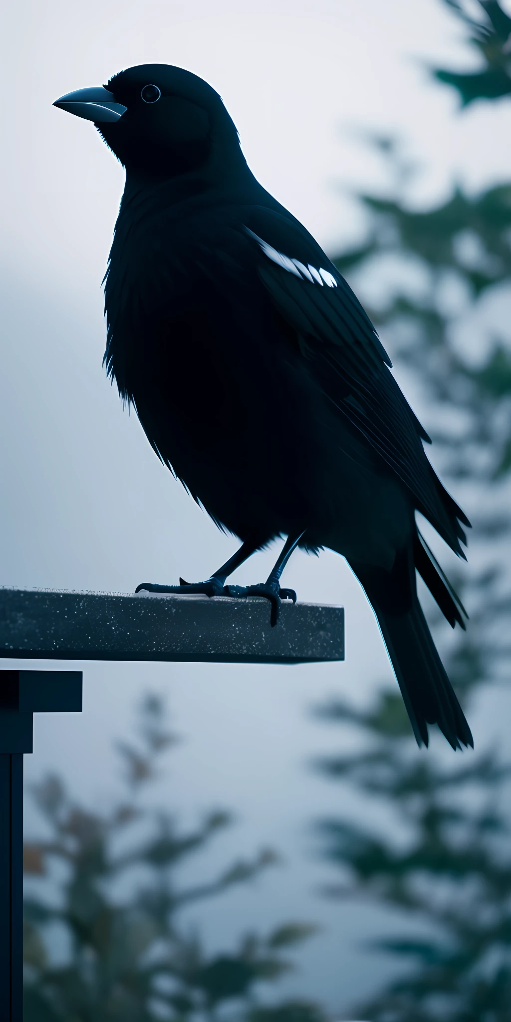 black bird, ultra realistic, mysterious atmosphere, kinematic light, 8k