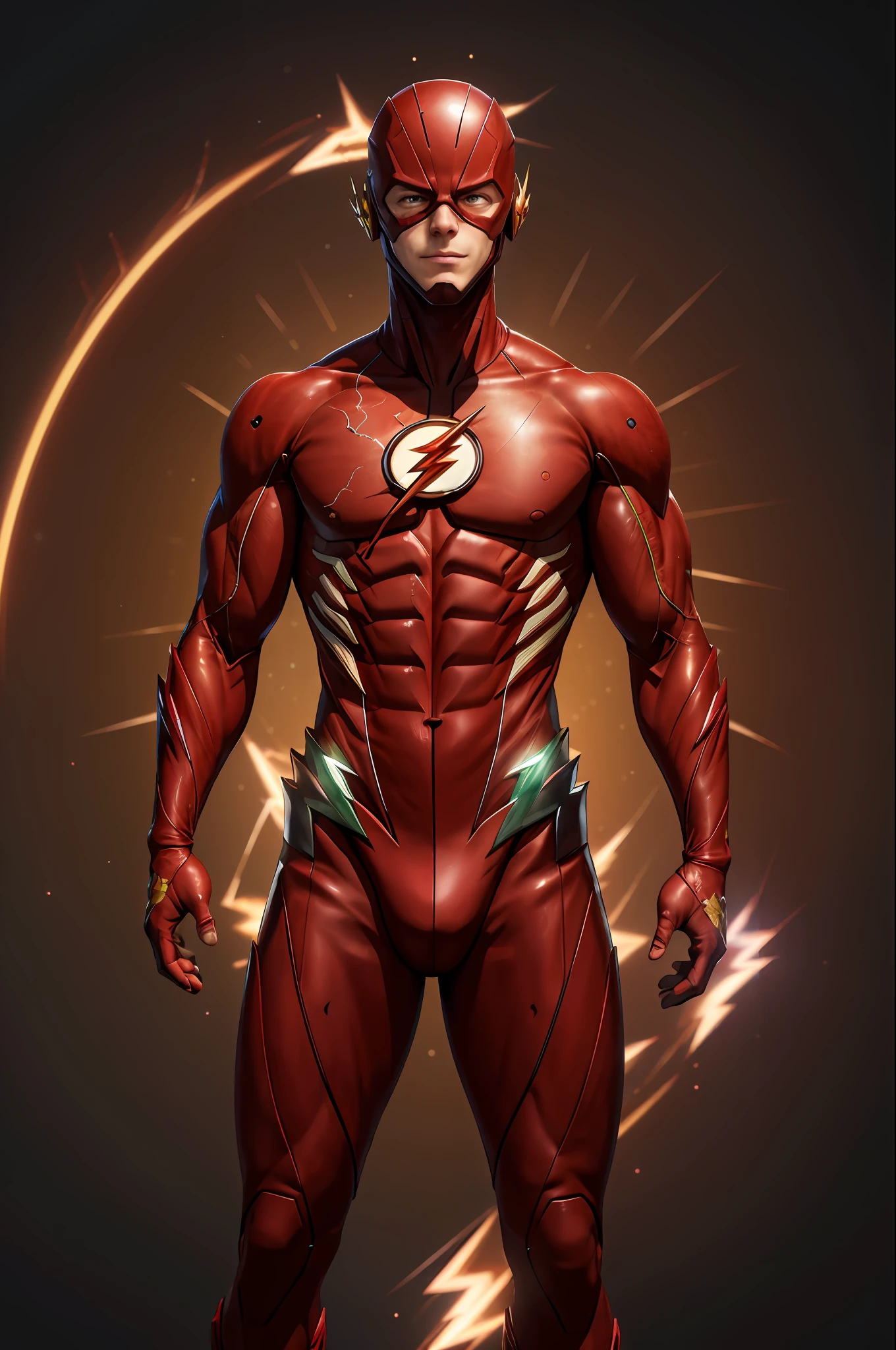 the flash, , (masterpiece), digital illustration, detailed, intricate, 4k, 8k, good anatomy, beautiful lighting, award-winning, highres, (extremely detailed CG, unity, 8k wallpaper:1.1), colorful, vibrant colors