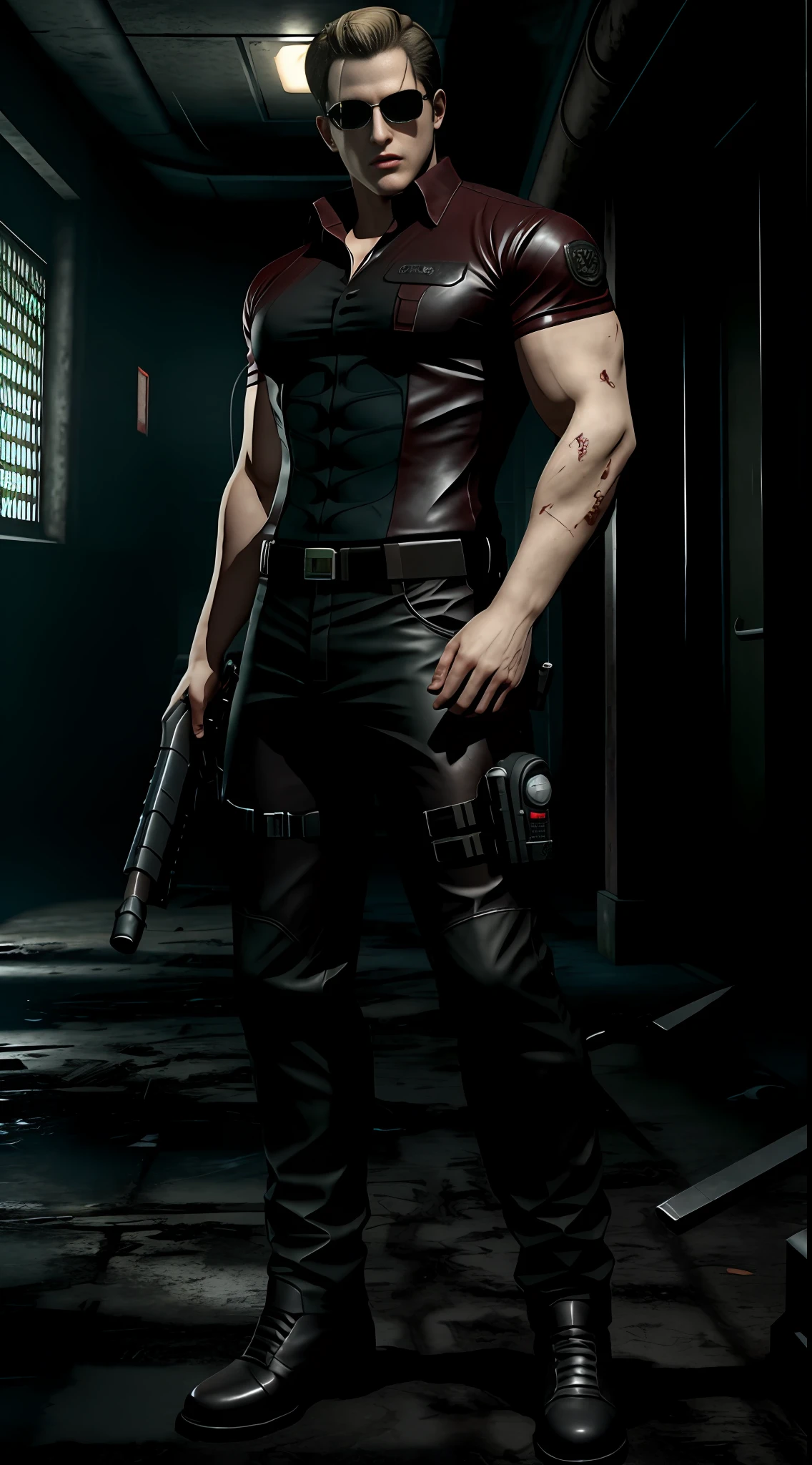 (resident evil), (wesker), shirt, pants
