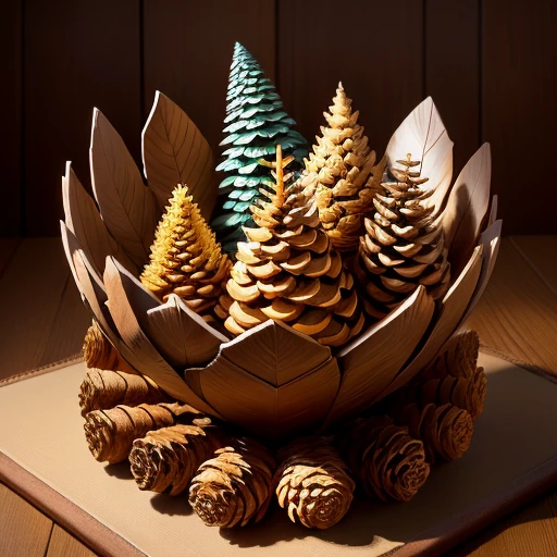 pinecone nest sculpture