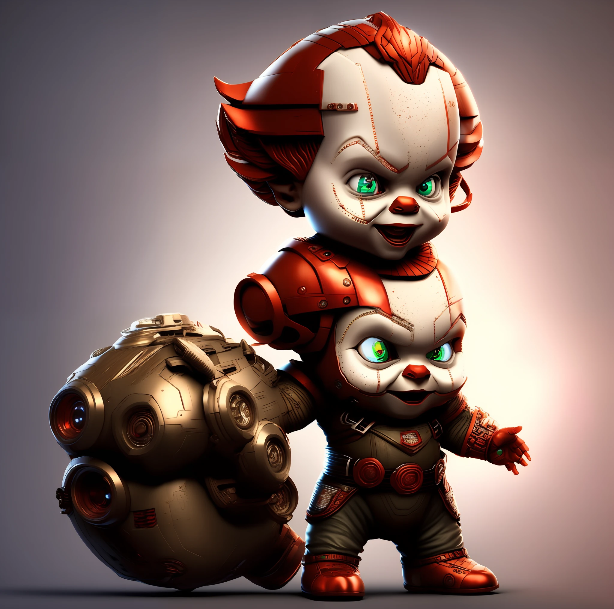 PORTRAIT THE FERRI MAN super cute, l LUNAR atmosphere, digital art, intricate, 8k resolution, super high quality,