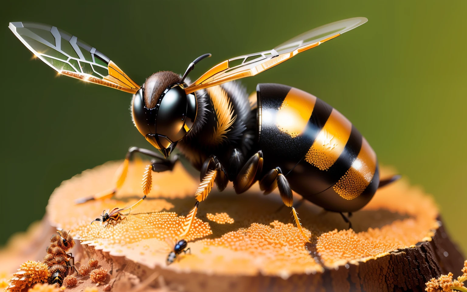 shinny wasp anthill