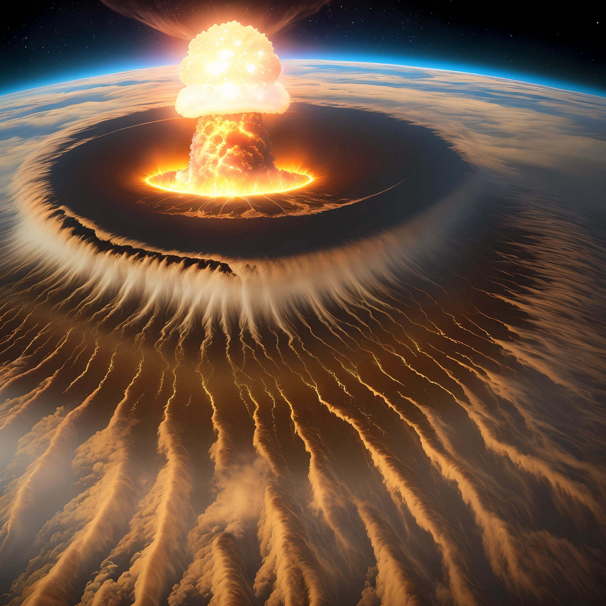 Nuclear explosion, Earth, HD, close-up