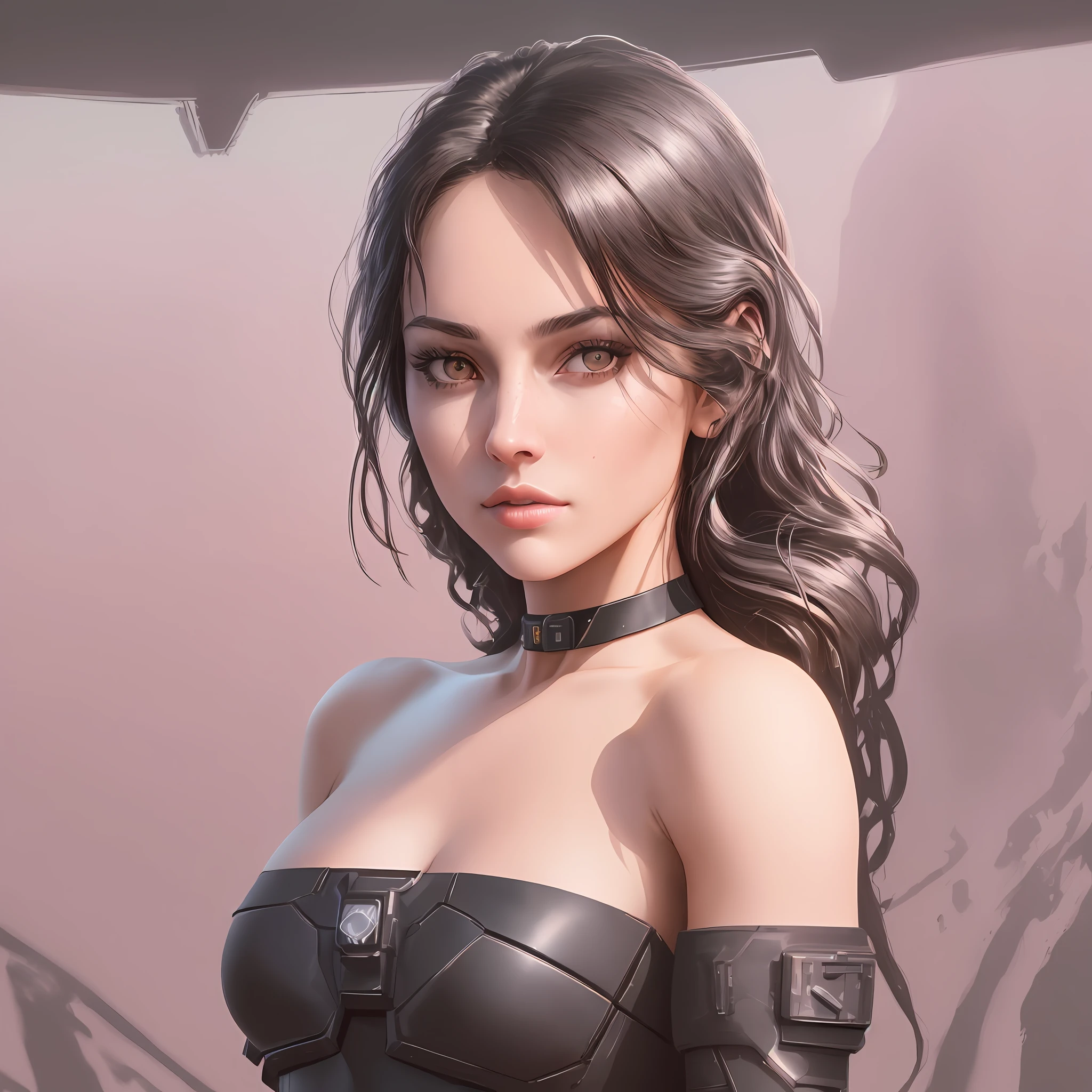 "Complete artwork masterpiece, high quality, ultra detailed in 4k, 8k, high resolution, hyper-realistic photo, hyper-detailed, realistic skin texture, amazing shadows, highly detailed background, extremely detailed texture, perfect lighting, high-level image quality." The female captain of a spaceship in Black Future armor, drinking coffe, space Future, looking trough the ship's windows, space on the back, fair skin, full body pic, long black hair, brown eyes, defined face, small , choker, use woman from reference picture as role model,