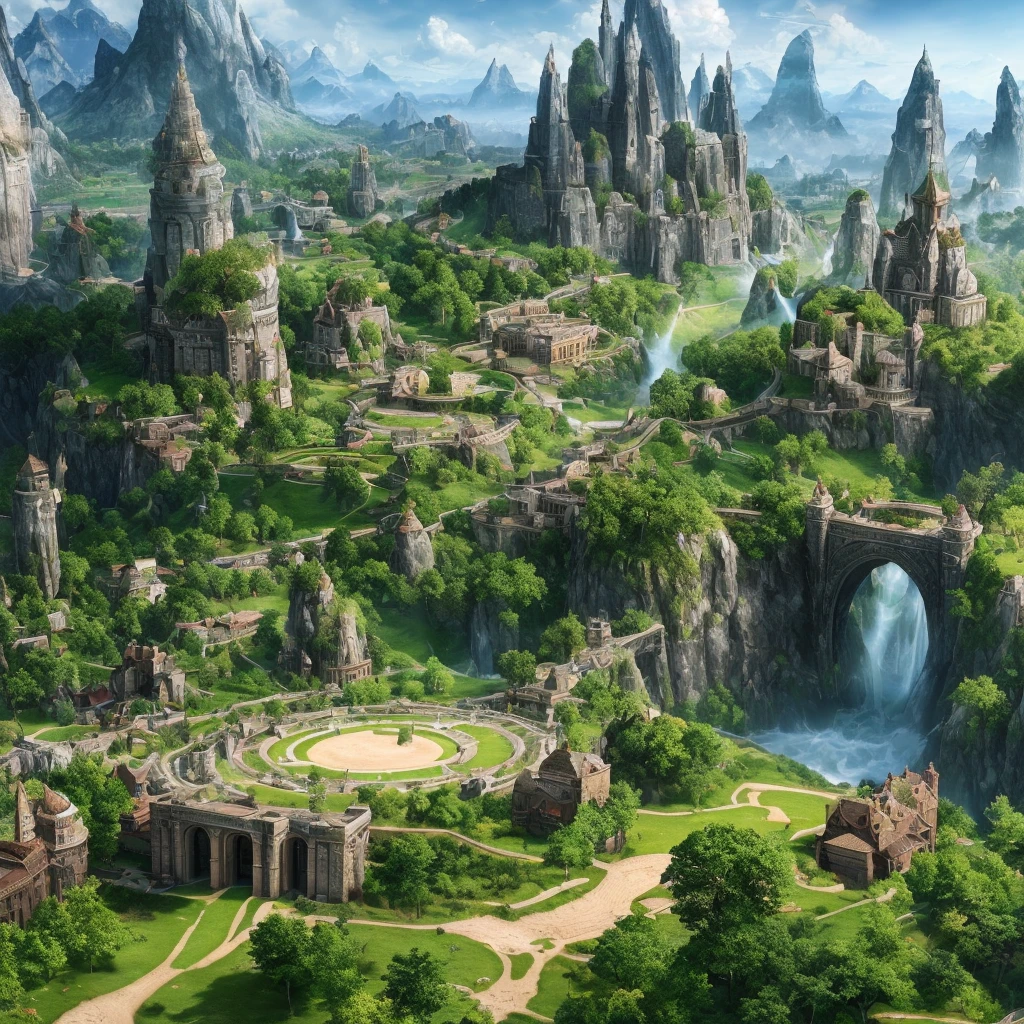 masterpiece, best quality, training fields in style of fantasy, boasting the best quality and ultra-detailed CG unity 8k wallpaper