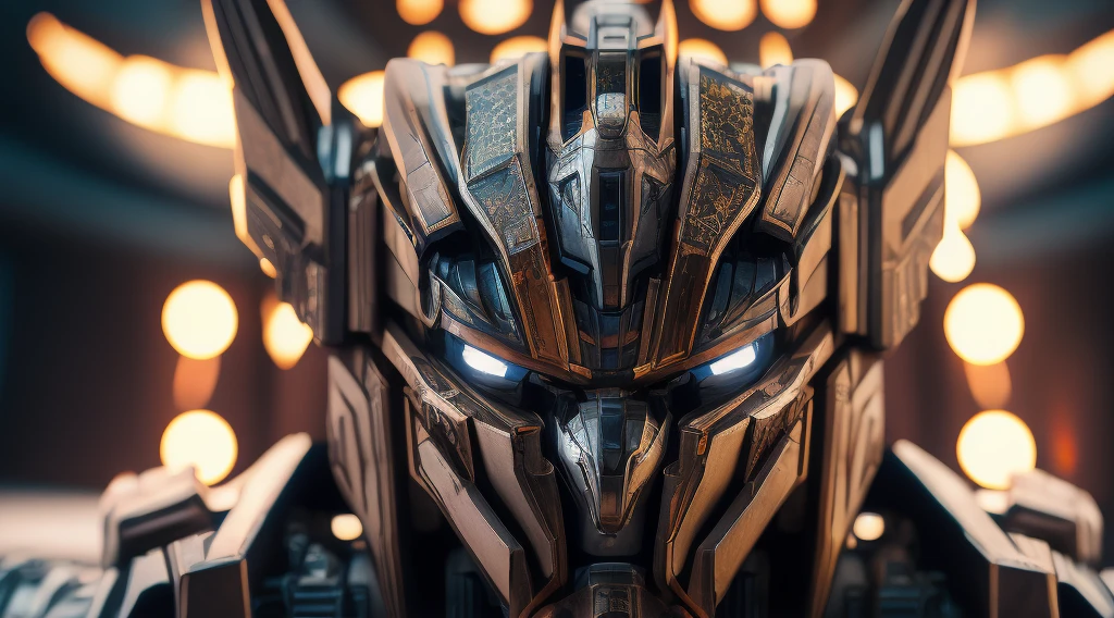 Transformers face, demon style, realistic photo, ultra details, natural light, light background, photo, Studio lighting cinematic photography + dynamic composition, incredibly detailed, sharp, detail + intricate detail + professional lighting, film lighting + 35mm + anamorphic + lightroom + cinematography + bokeh + lens flare + film grain