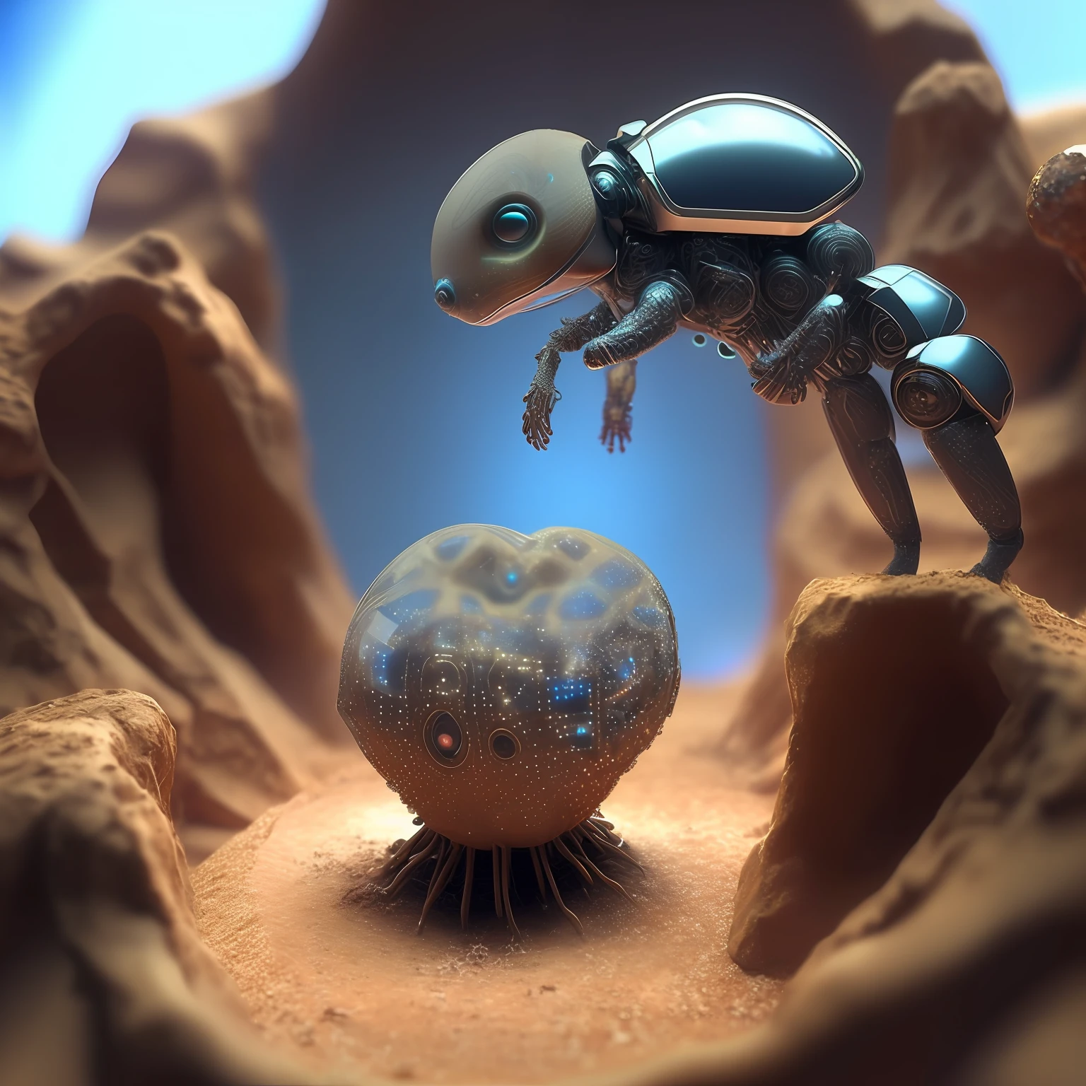 a hologram of an anthill by an artificial intelligence