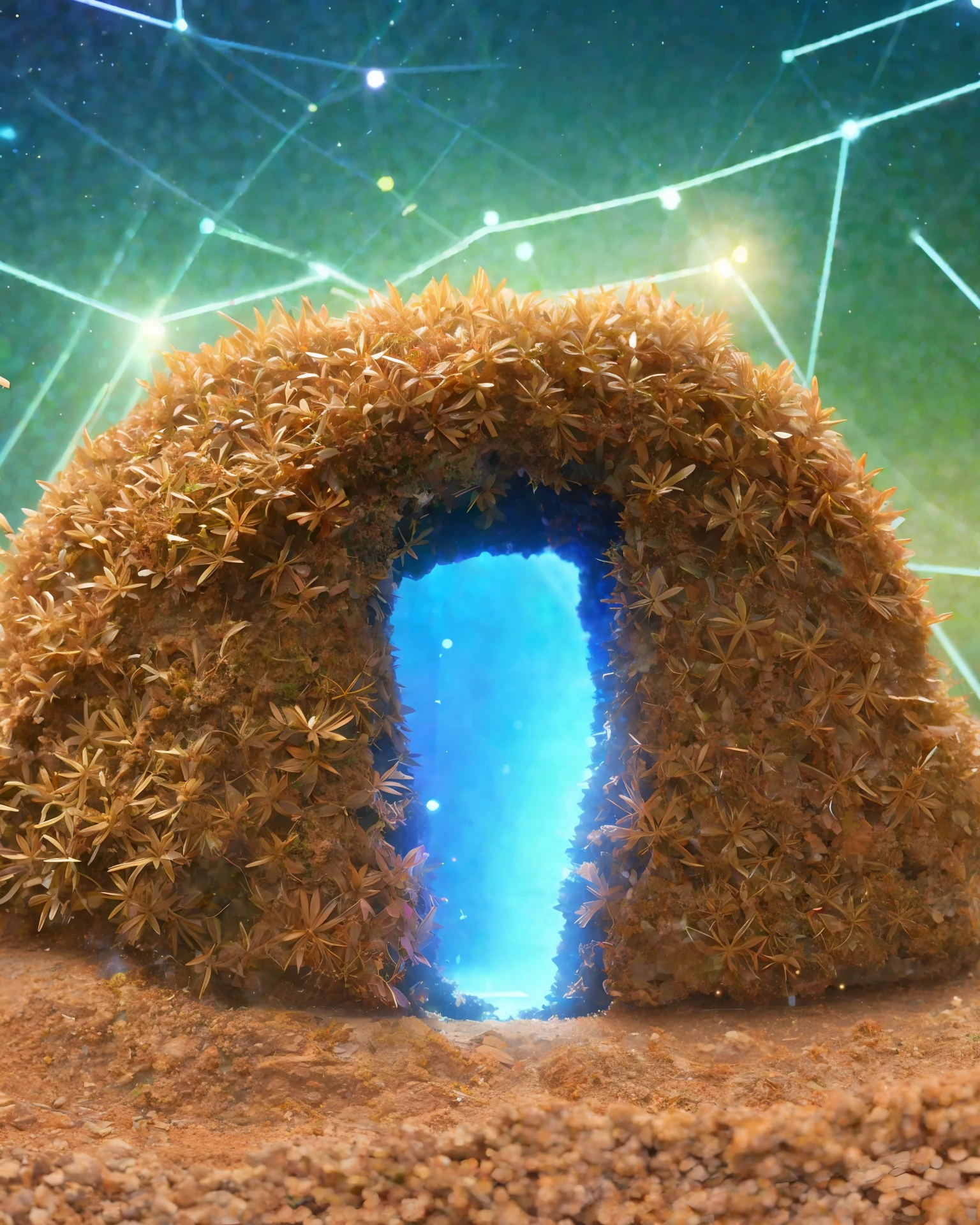 a holograph of an anthill by an artificial intelligence