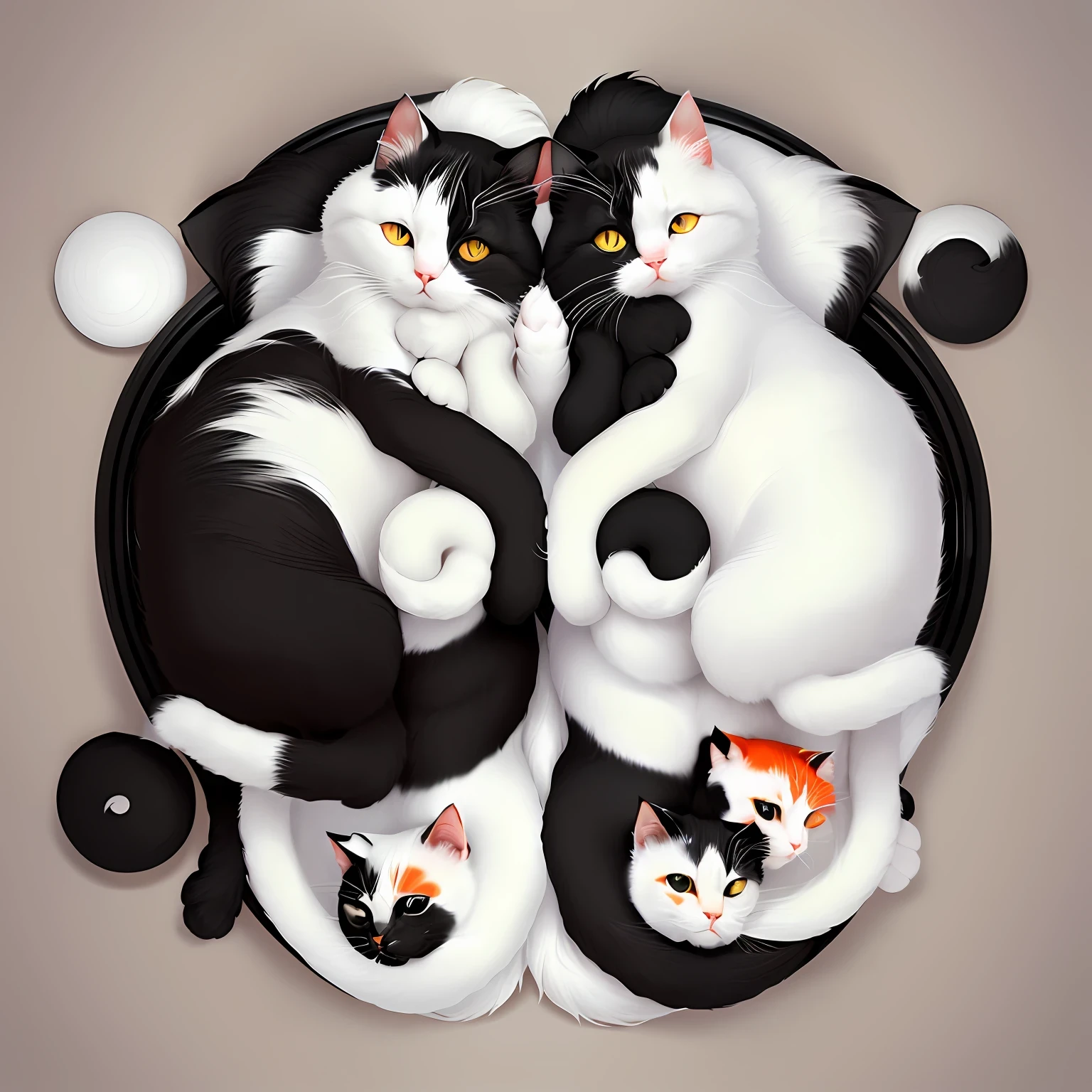 cat yin and yang