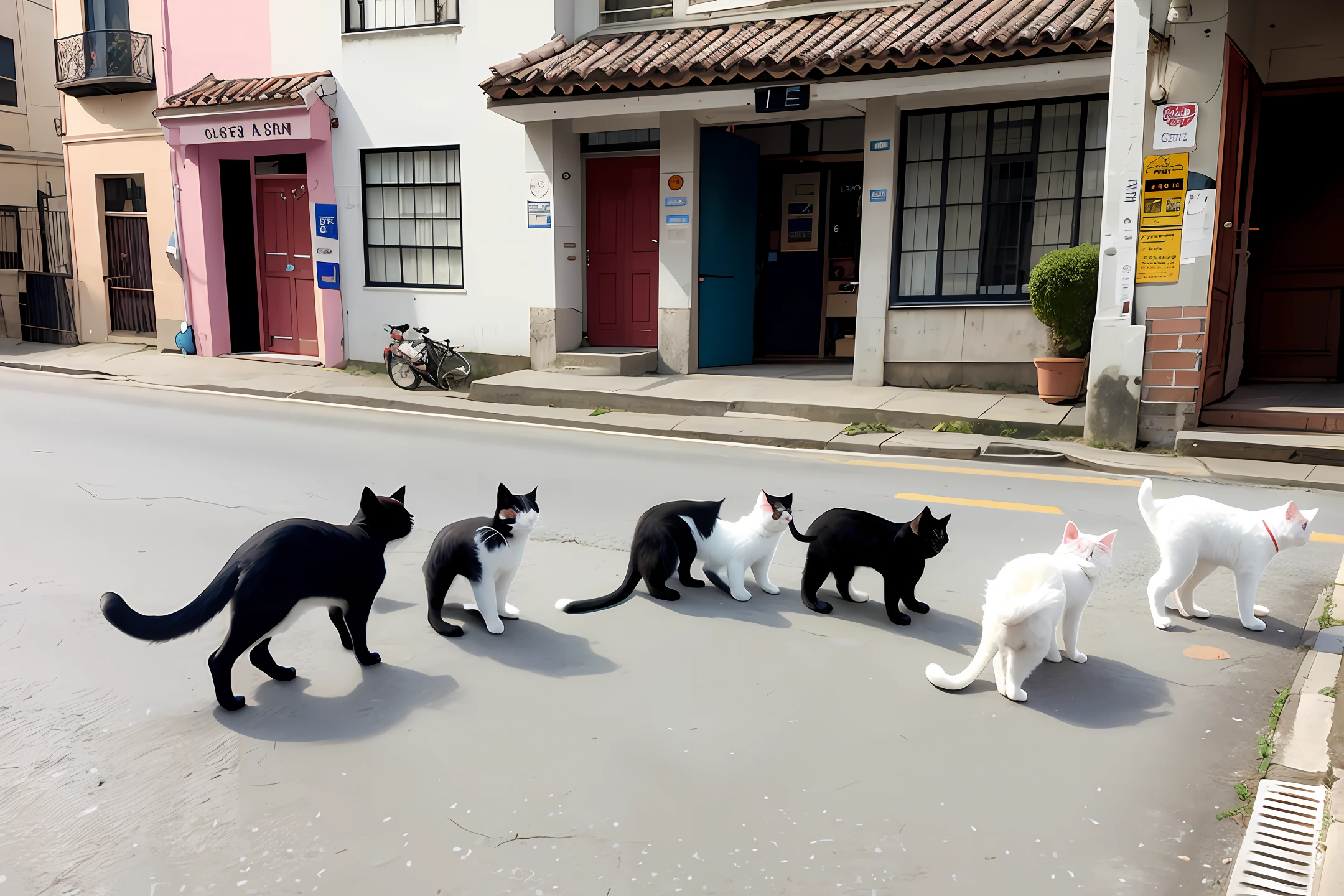 cats on street
