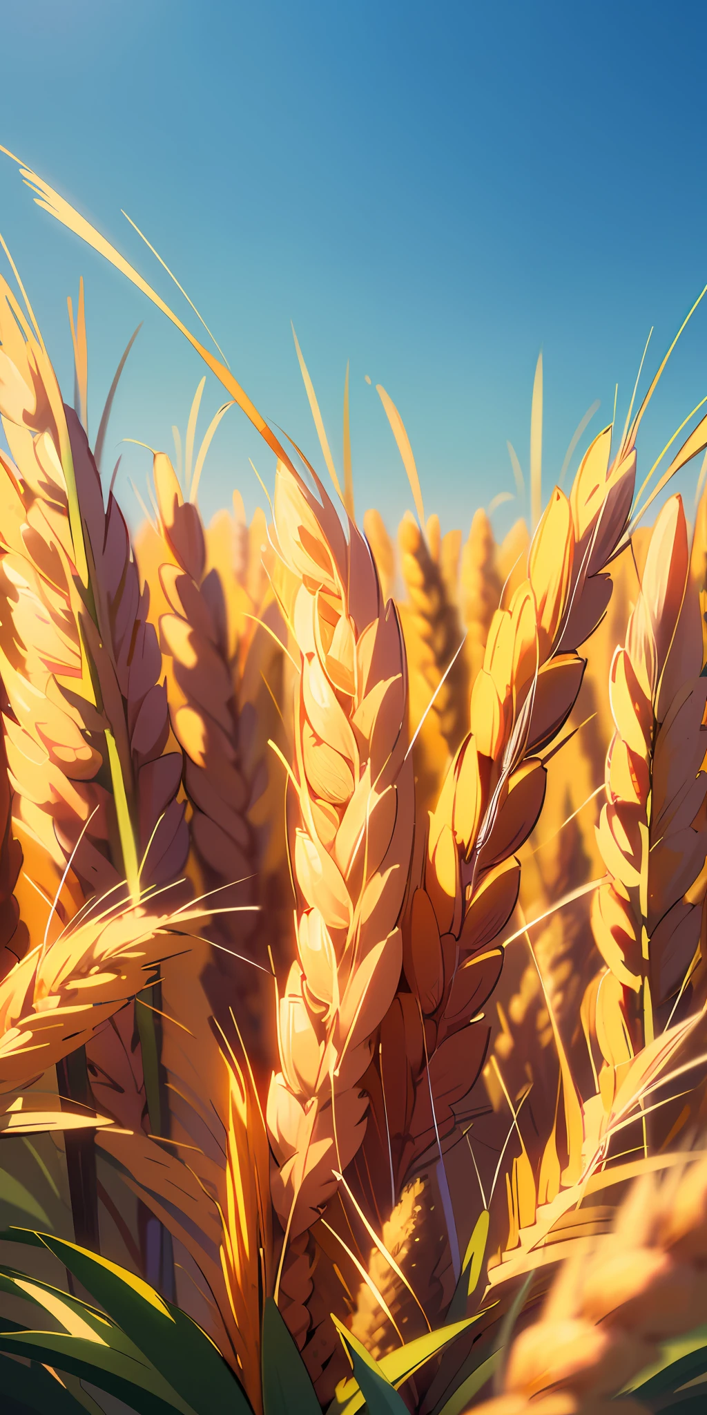 Masterpiece, best quality, (very detailed CG unified 8k wallpaper) (best quality), (best illustration), (best shade) nature harvest wheat , super detailed --v6