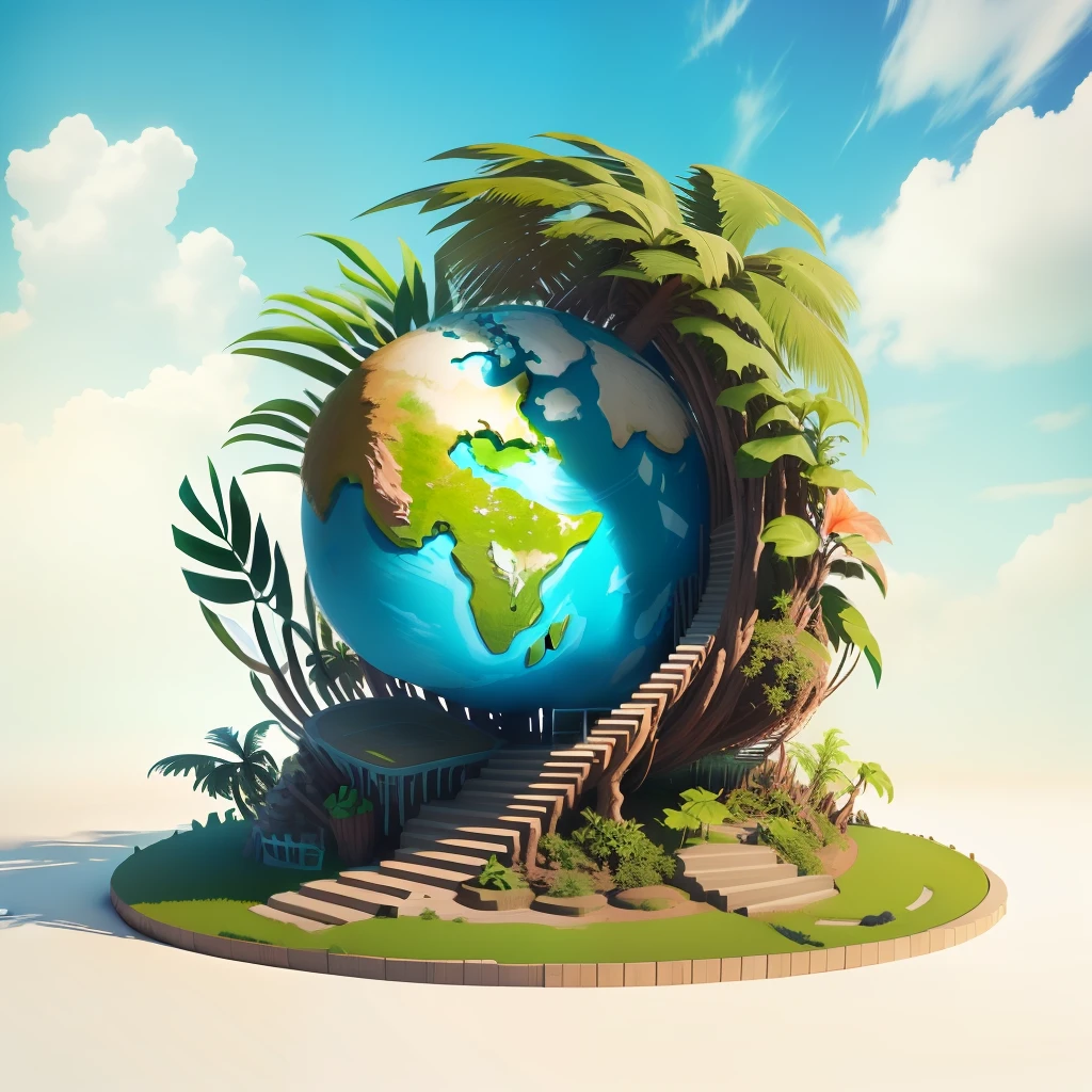coconut biome sculpture