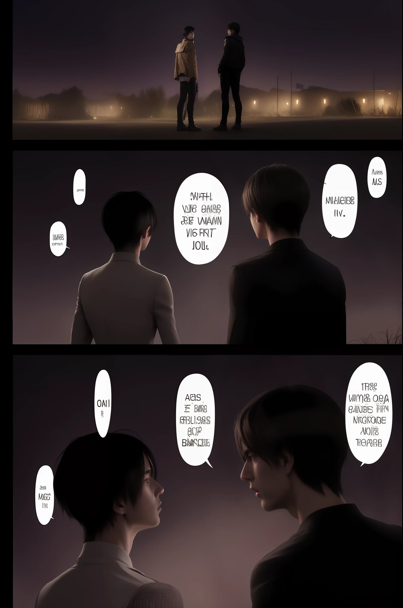 best quality, masterpiece, (realistic: 1.2), 1 man, Eren Jaeger, real life, live action, black jeans, black pants, brown hair, attack on Titan, cold background, black jacket, slim body, high definition, high quality, black clothes