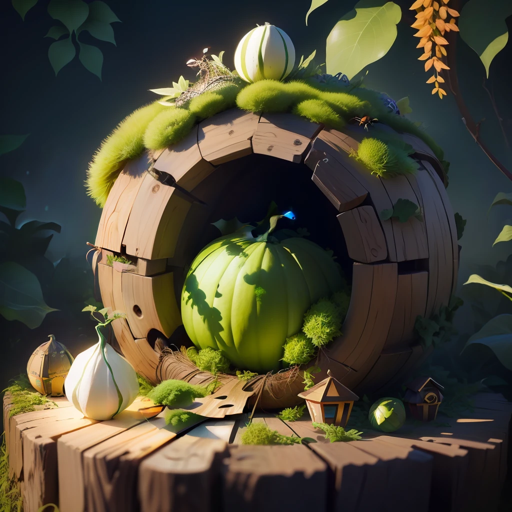 ant nest, gourd, green