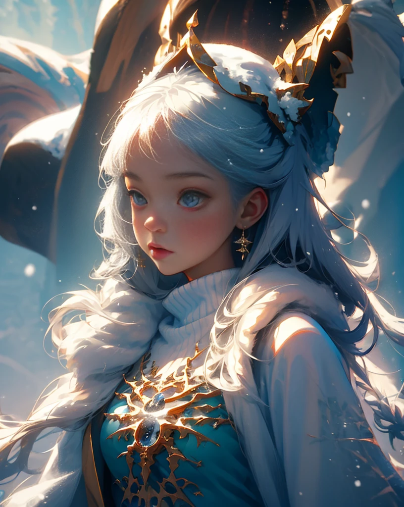 snow queen, magical beauty