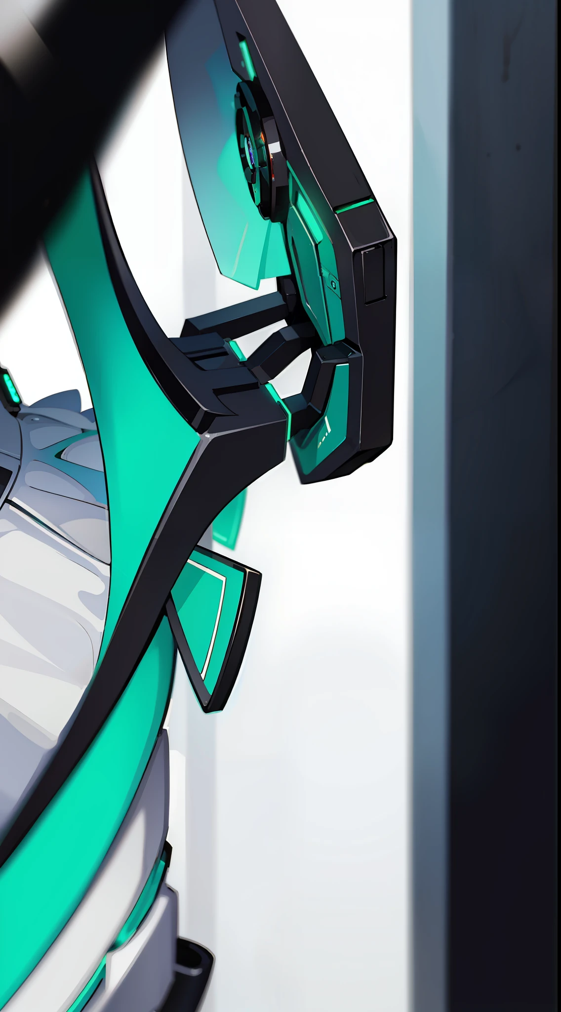vibes, emerald, cybernetics, gimmick, no humans, depth of field, highres, finely detail, ultra-detailed