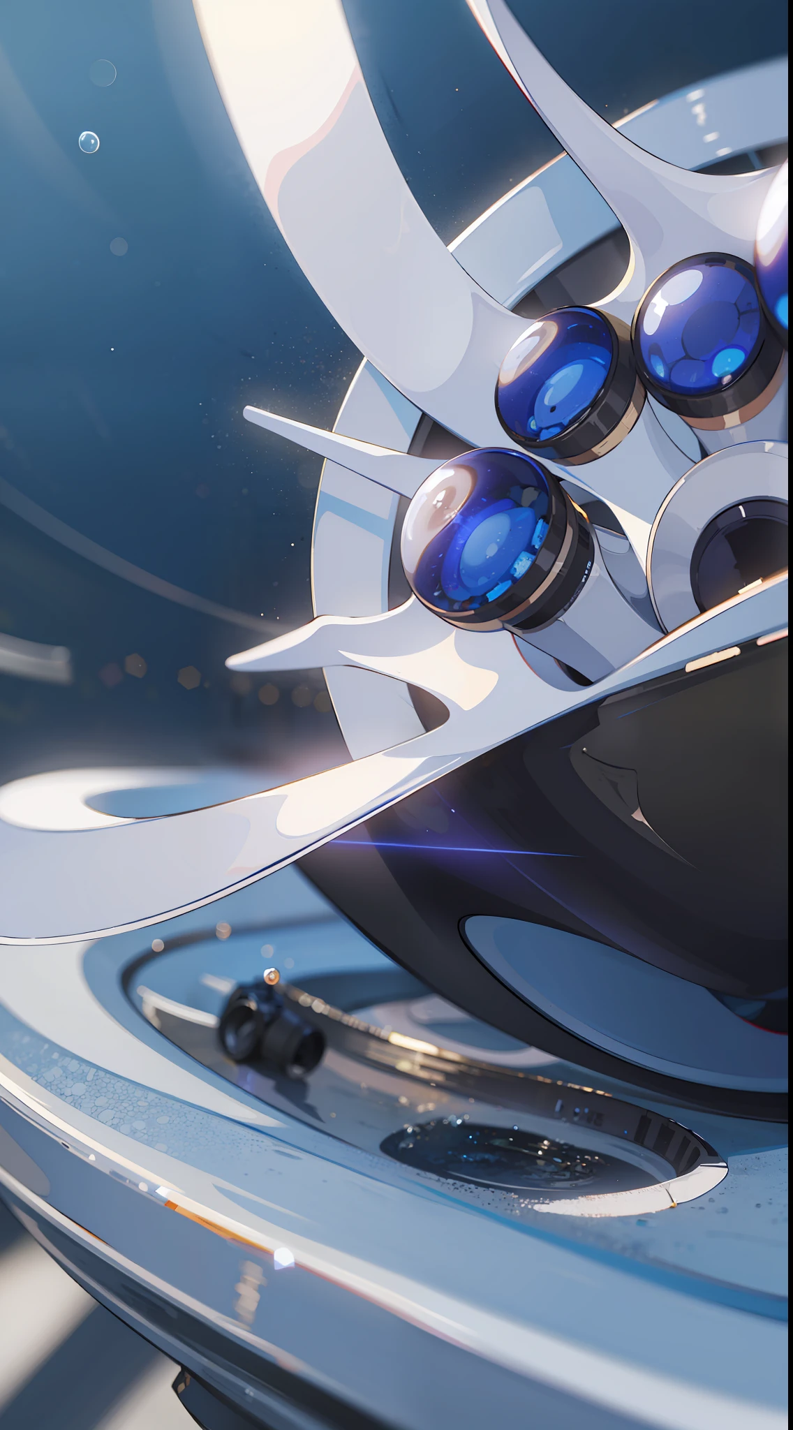 vibes, scenery, city, sapphire, no humans, depth of field, highres, finely detail, ultra-detailed