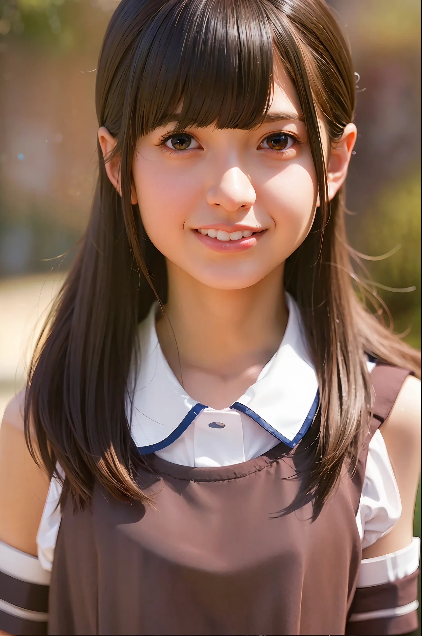 best quality, ultra high res, (photorealistic:1.4), a cute girl in Club, (detailed face), detailed eyes, side bangs, dark brown hair, medium length hair, brown eyes, (smile:1.0), (bokeh:1.2)
