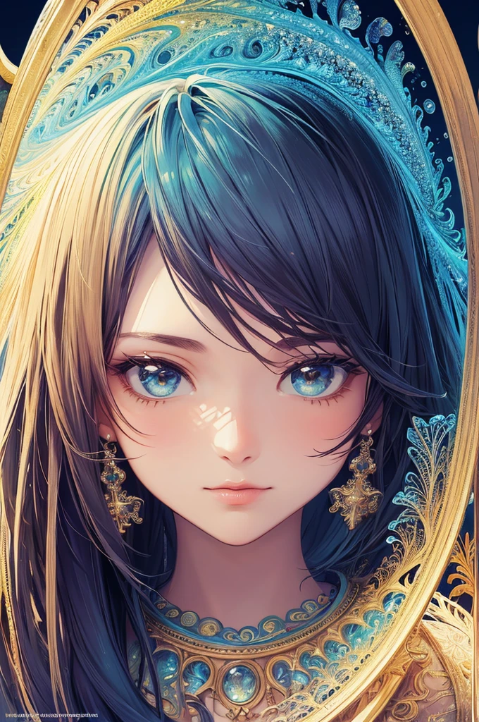 (masterpiece, top quality, best quality, official art, beautiful and aesthetic:1.2), (1girl:1.3), (fractal art:1.3),