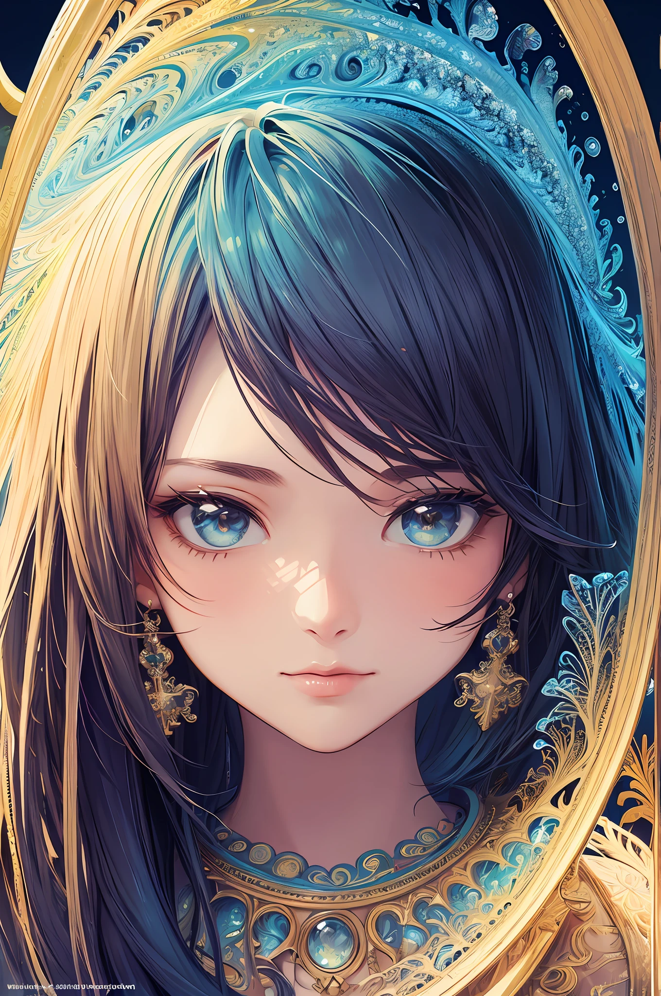 (masterpiece, top quality, best quality, official art, beautiful and aesthetic:1.2), (1girl:1.3), (fractal art:1.3),